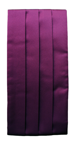 Burgundy Satin Cummerbund